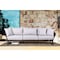 Armen Living Athos Indoor Outdoor 3 Seater Sofa in Dark Eucalyptus Wood with Charcoal Rope and Gray Cushions LCATSOWDDK - alternate 7